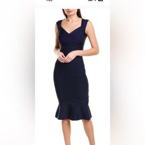 Elegant Navy Blue Women's Dress